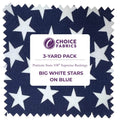 108" 3-Yard Package - Patriotic Stars 108" Supreme Backings - Large White Stars on Navy