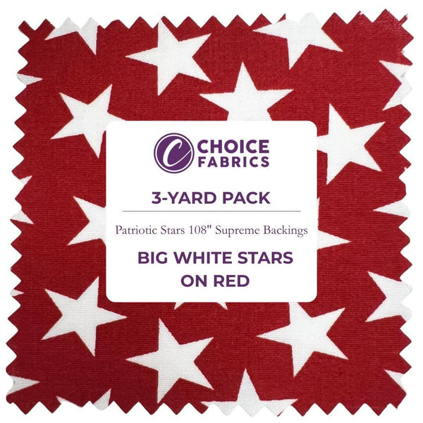 108 inch 3-Yard Package Patriotic Stars Supreme Backings