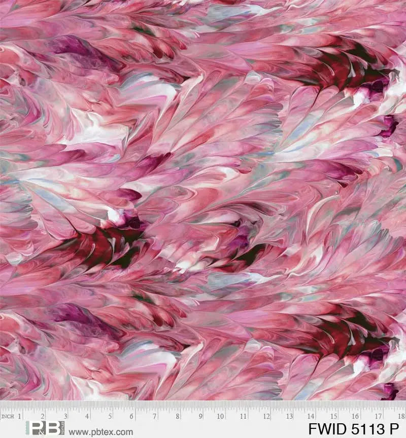Pink Burgundy Fluidity Cotton Wideback Fabric ( 1 2/3 Yard Pack ) - Linda's Electric Quilters