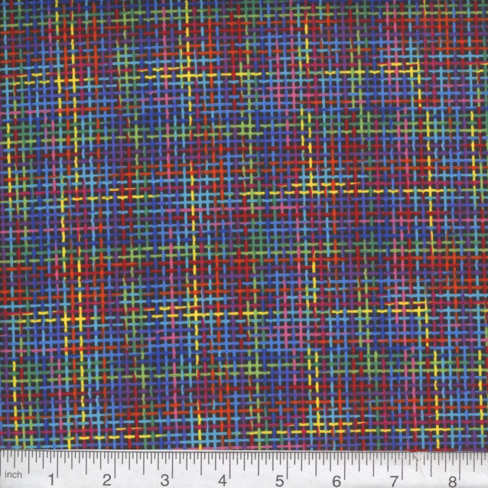 Indigo & Rust Zapper 45" wide Fabric per yard