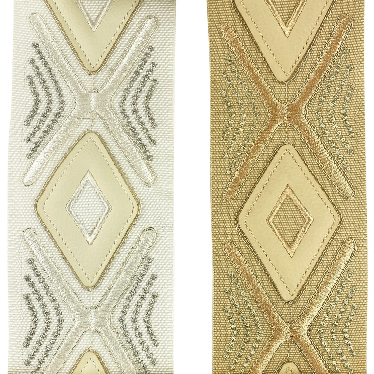 3-inch Decorative Diamond Design Embroidered Tape Trim – 5 Yard Roll | Style BR-7536