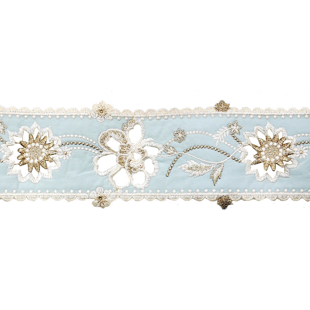 3-inch Floral Lace Trim Tape – 5 Yard Roll | Style BR-7556