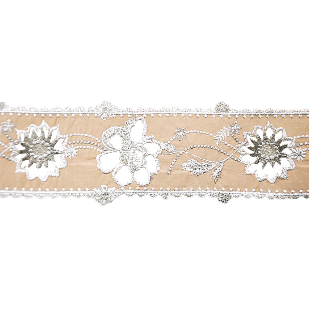 3-inch Floral Lace Trim Tape – 5 Yard Roll | Style BR-7556
