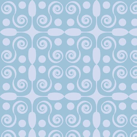 My Watercolor Garden - Geo Scroll - Blue 44" / 45" Fabric Per Yard