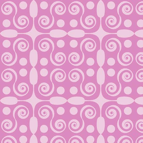 My Watercolor Garden - Geo Scroll - Pink 44" / 45" Fabric Per Yard