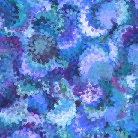 Blue Serendipity Wideback Cotton Fabric per yard