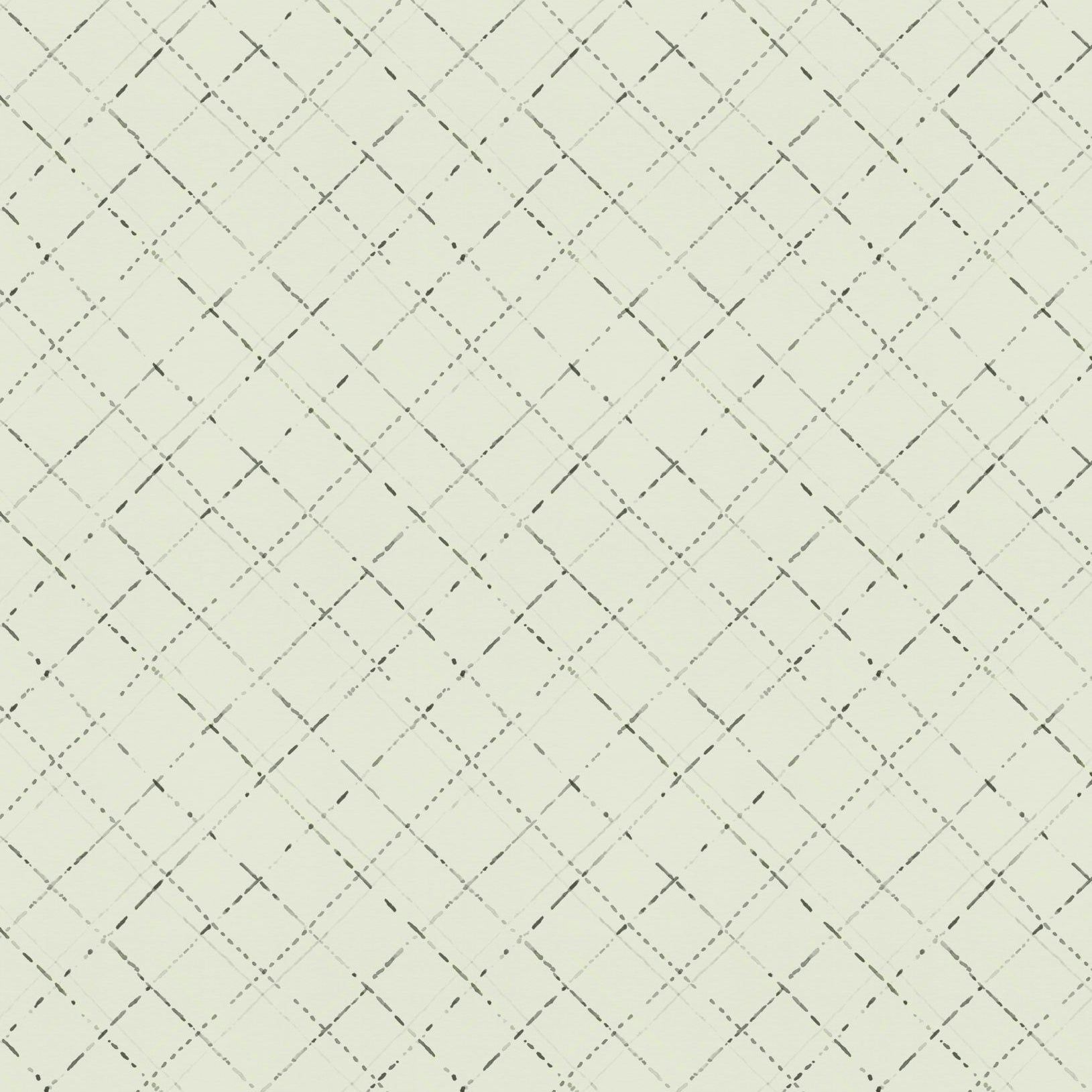 Au Naturel Diagonal Plaid Green Cotton 44"/45" Fabric Per Yard