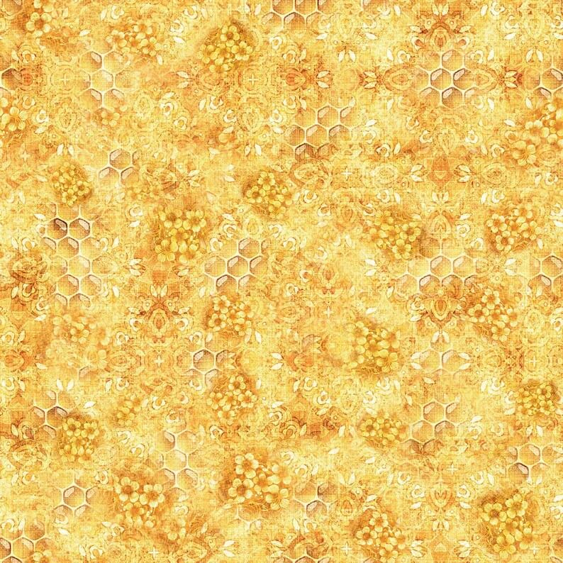 Queen Bee - Honeycomb Blender - Butter 44" / 45" Fabric Per Yard