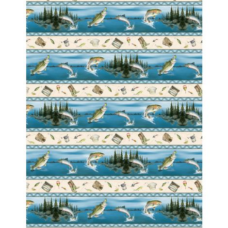 WL Repeating Stripe Multi - Reeled In