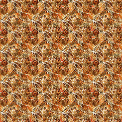 Quilting Treasures Kindred Spirits batik leaves quilting cotton fabric in Amber