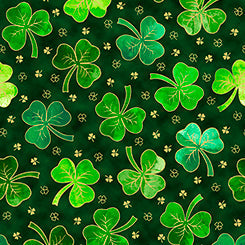 Quilting Treasures St Paddys Cheer clovers quilting cotton fabric