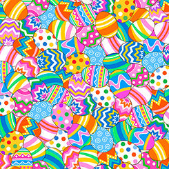 Quilting Treasures Hoppy Easter Eggs quilting cotton