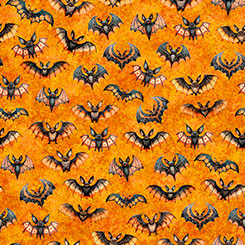 QT Jeepers Creepers Bats Halloween quilting fabric