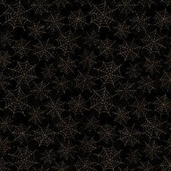 QT Jeepers Creepers Spiderwebs Halloween quilting fabric