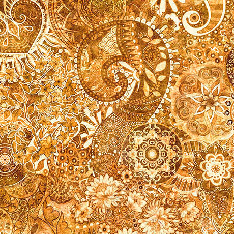 Caramel Mystique Blender Wideback Cotton Fabric Per Yard