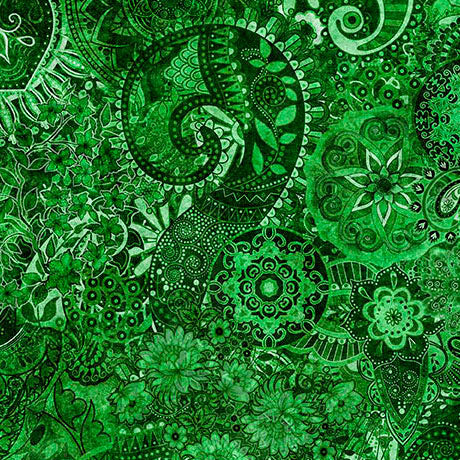 Green Mystique Blender Wideback Cotton Fabric Per Yard