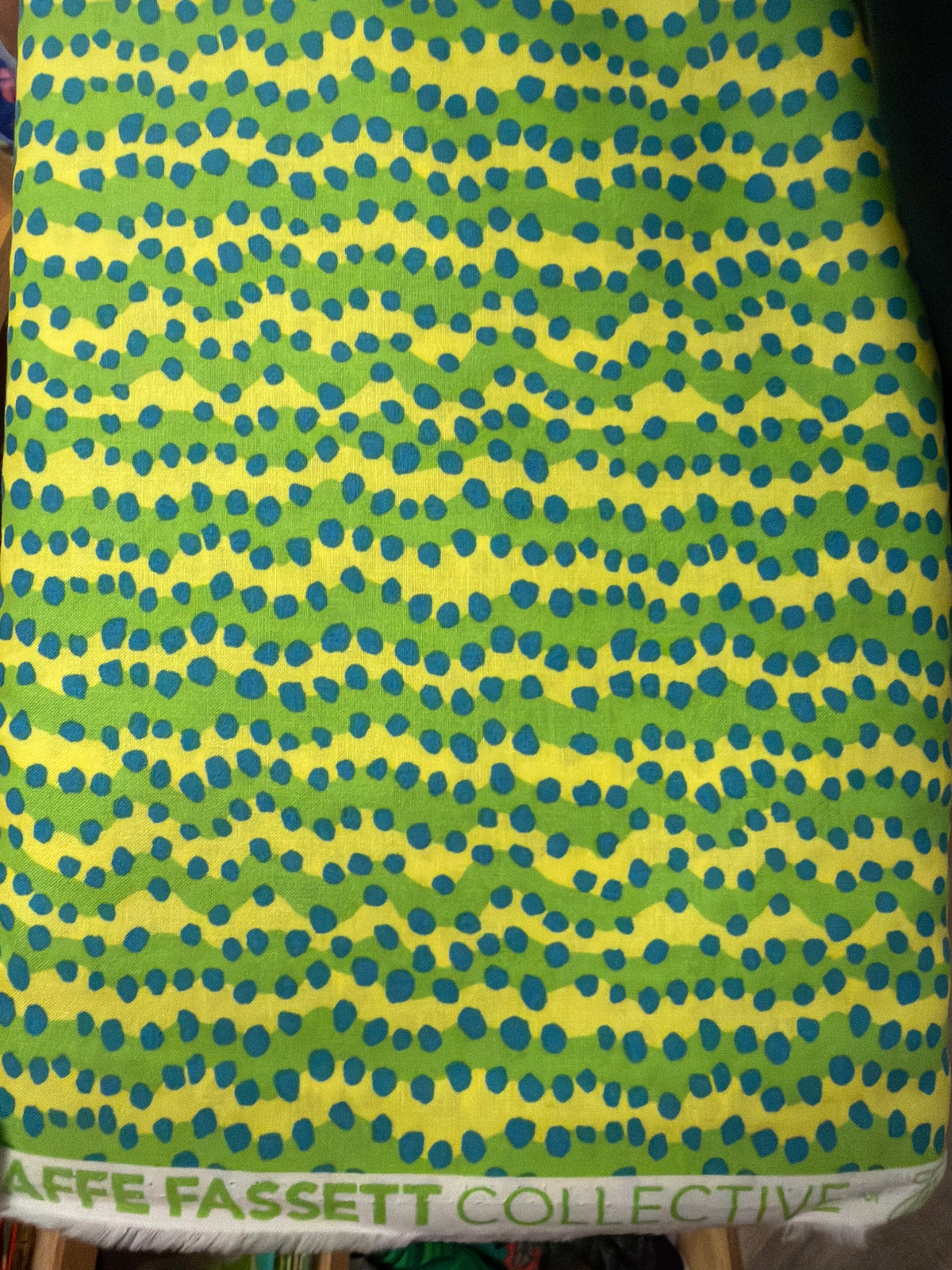 K. Fassett SM Bubble Stripe Yellow 45" wide fabric per yard