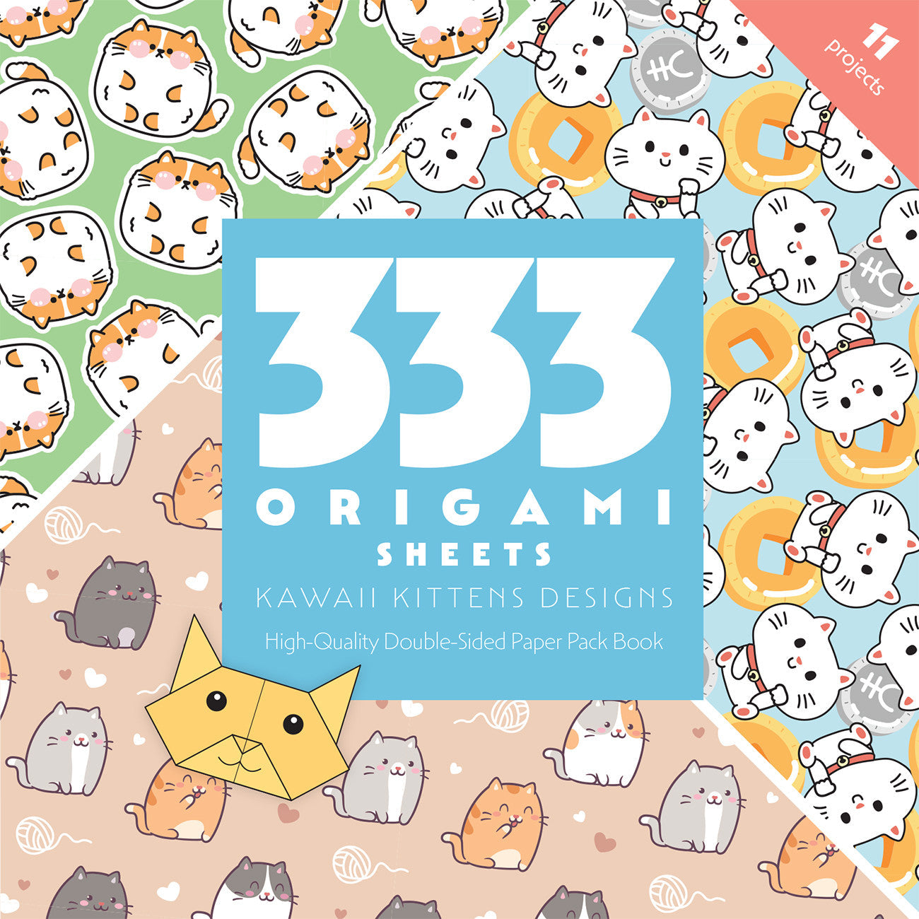 333 Origami Sheets Kawaii Kittens Designs