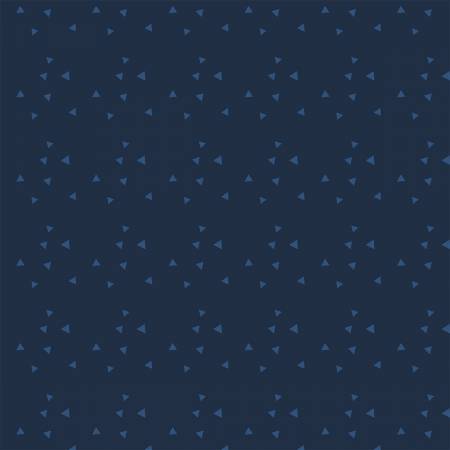 Wilmington Prints Tossed Triangles quilting cotton in Navy on Navy
