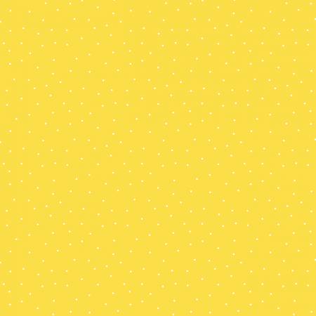 Wilmington Classics bright yellow white pindots quilting cotton fabric