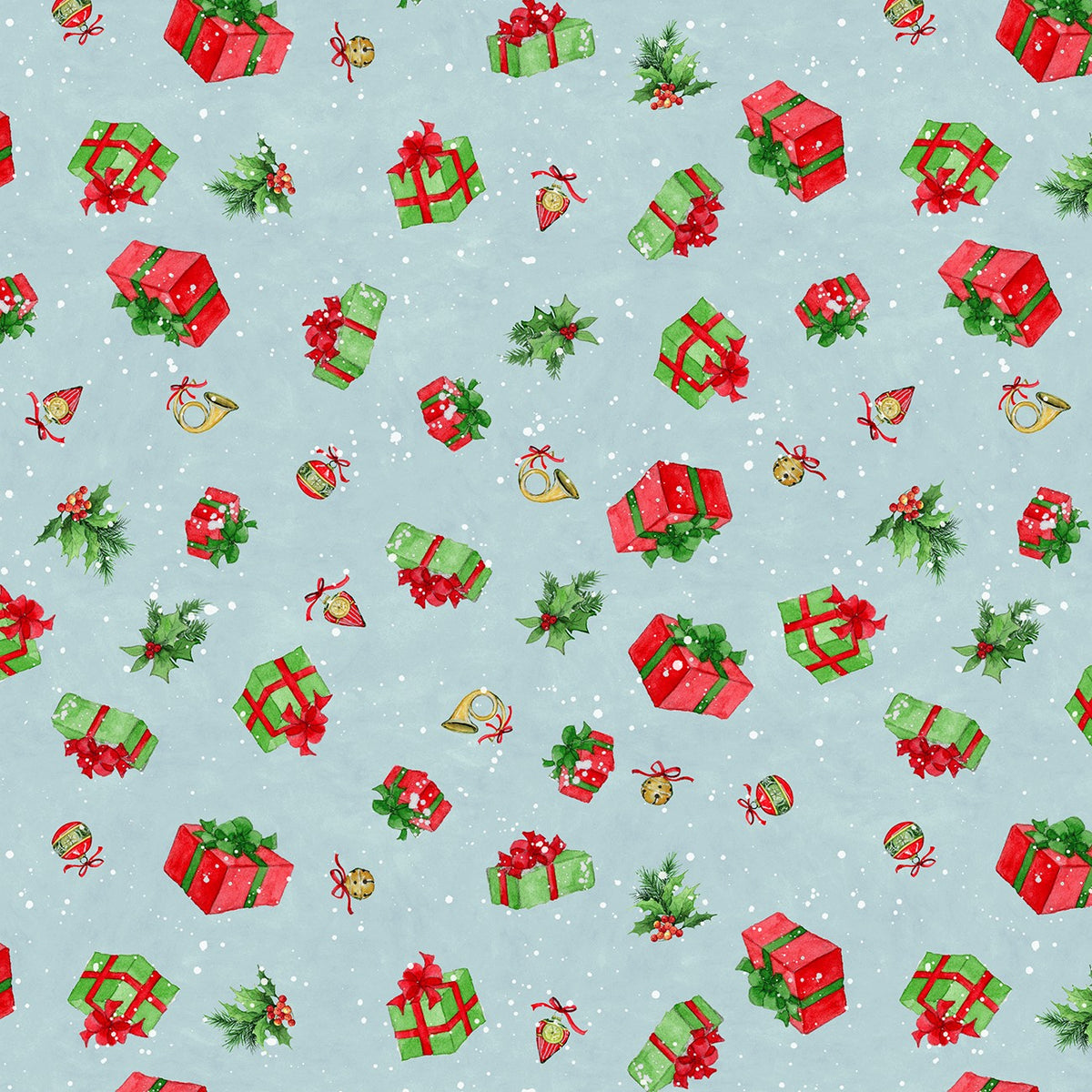 Wilmington Prints Fabric Winter Hollow 443 Cotton 44"/45" Fabric Per Yard