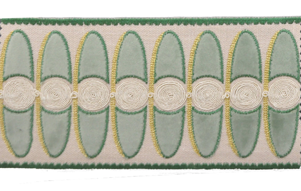 4 1/2-inch Velvet Embossed Decorative Trim Tape – 5 Yard Roll | Style BR-7529