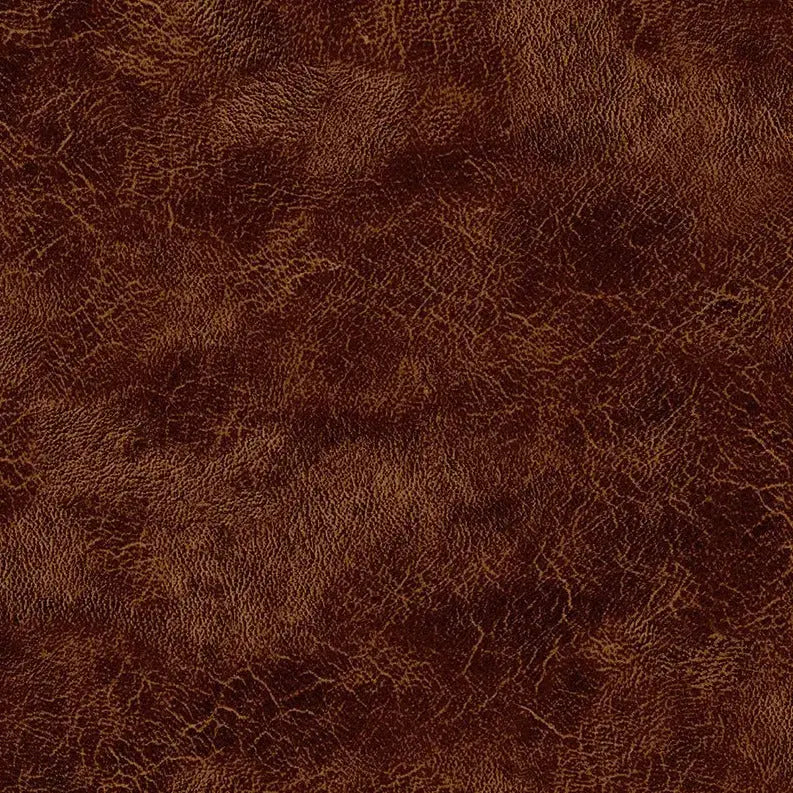 Brown Leather Crackles Cotton Wideback Fabric