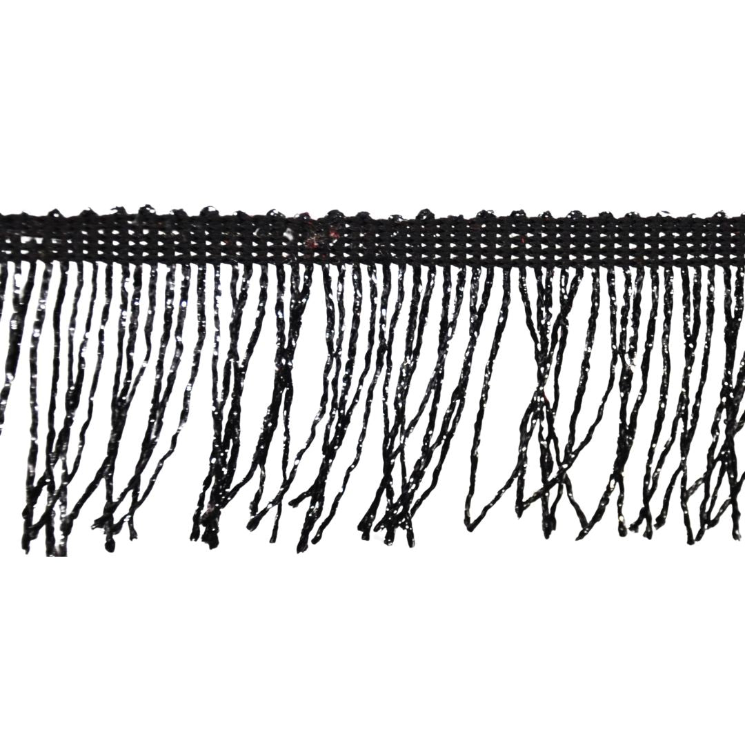 4-inch Metallic Chainette Fringe Trim, 15-Yard Roll – for Costumes, Apparel & Home Decor