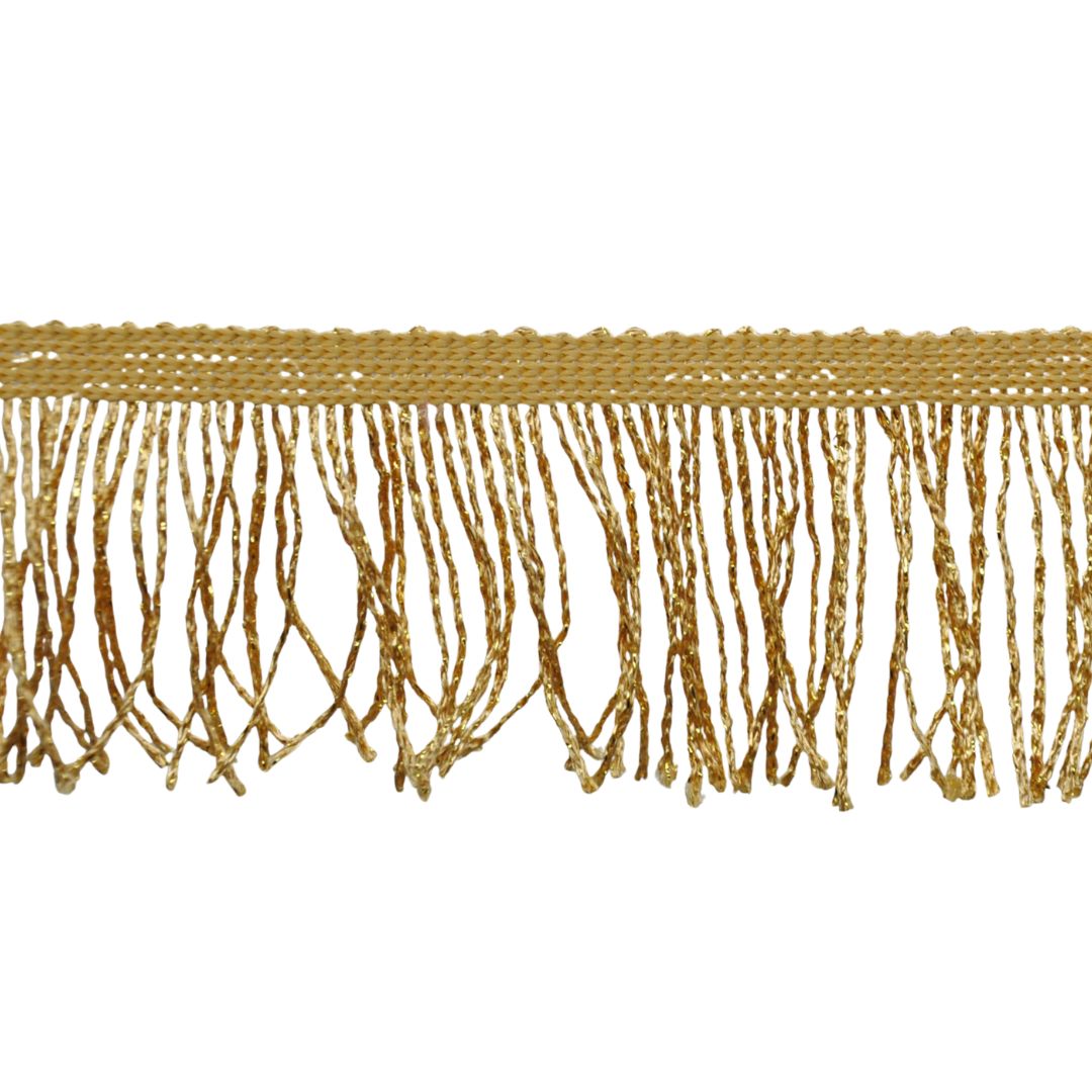 4-inch Metallic Chainette Fringe Trim, 15-Yard Roll – for Costumes, Apparel & Home Decor