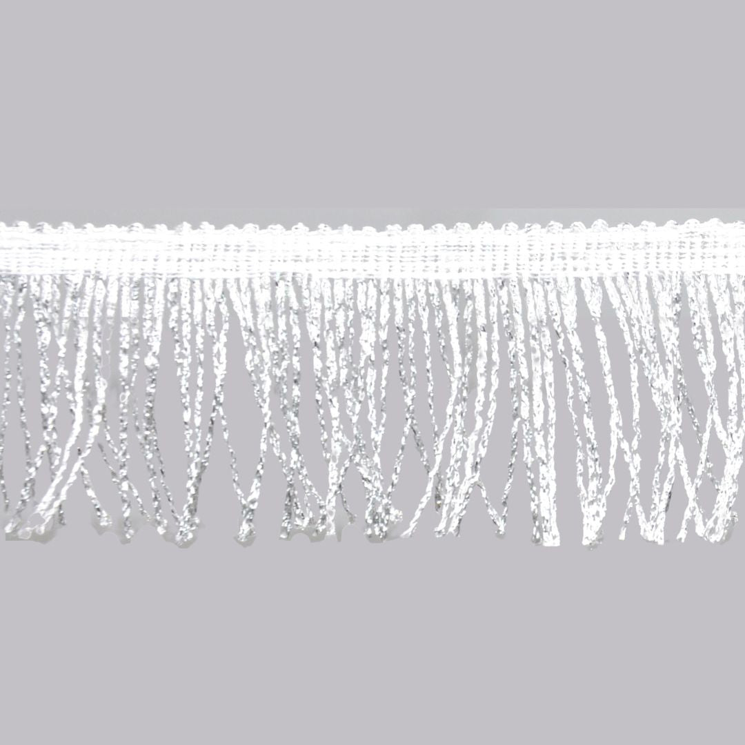 4-inch Metallic Chainette Fringe Trim, 15-Yard Roll – for Costumes, Apparel & Home Decor