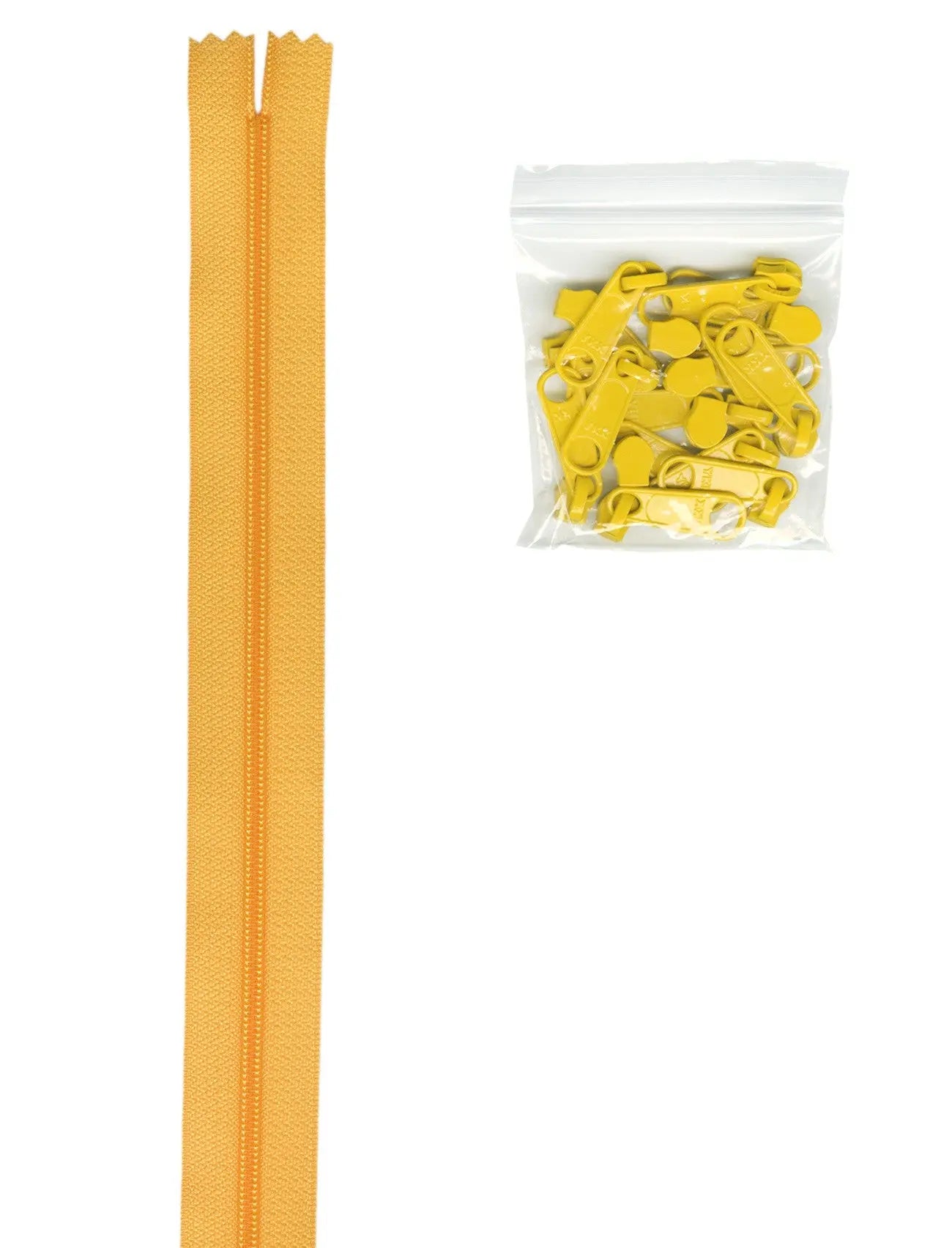 4 yards of 16mm #4.5 Zipper Chain and 16 Ex-Large Buttercup - Linda's Electric Quilters