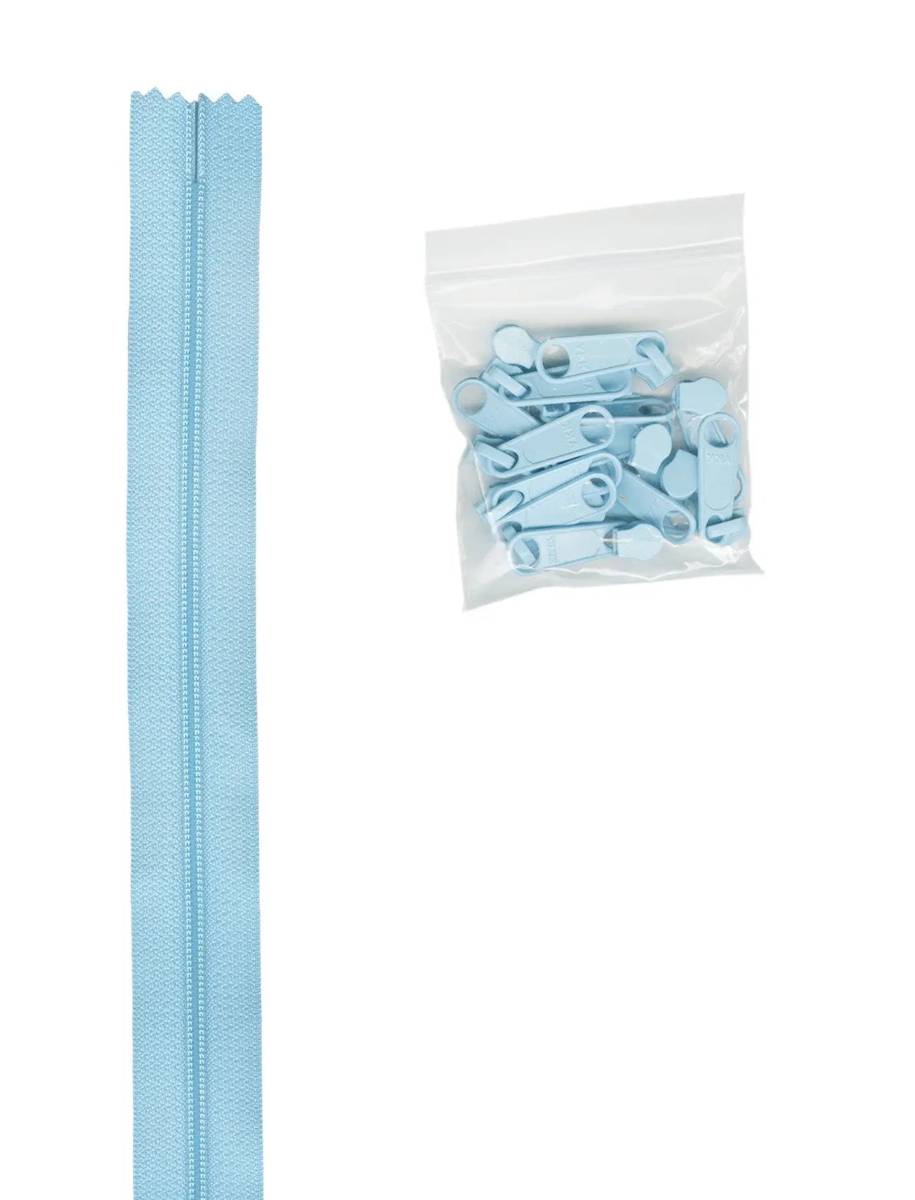 4 yards of 16mm #4.5 Zipper Chain and 16 Ex-Large Robin Egg - Linda's Electric Quilters