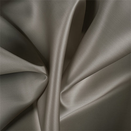 Runway Silks Taupe Silk Satin Organza Fabric - Reorderable