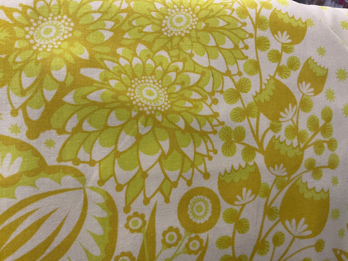 Anna Maria Overdressed Totem Yellow 45" wide fabric per yard