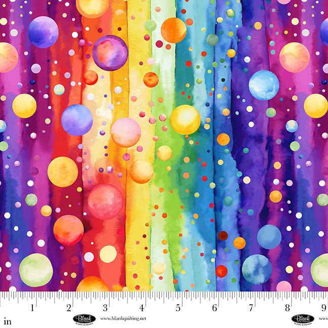 Bubble Pops 108" Multi Cotton Wideback Fabric per yard