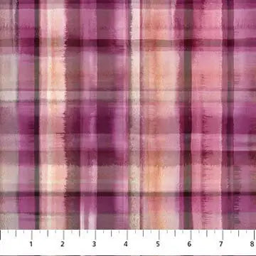 Pink Maroon Vivian Plaid 43"/44" Cotton Fabric per yard - Linda's Electric Quilters