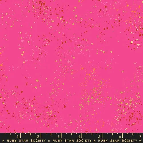 Pink Speckled Metallic Playful 43"/44" Fabric Per Yard - Linda's Electric Quilters