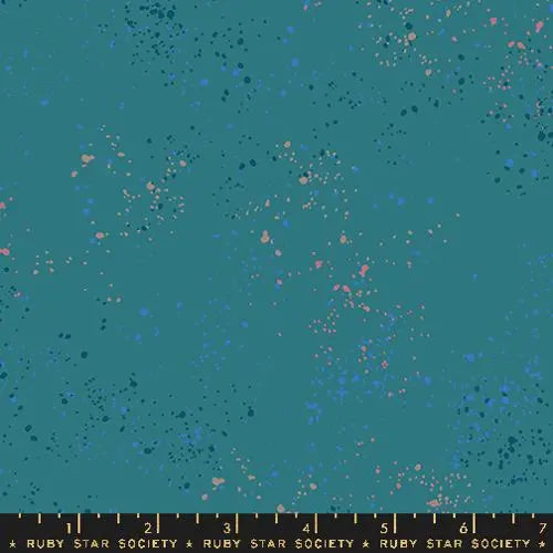 Blue Turquoise Speckled Storytime 43"/44" Fabric Per Yard - Linda's Electric Quilters