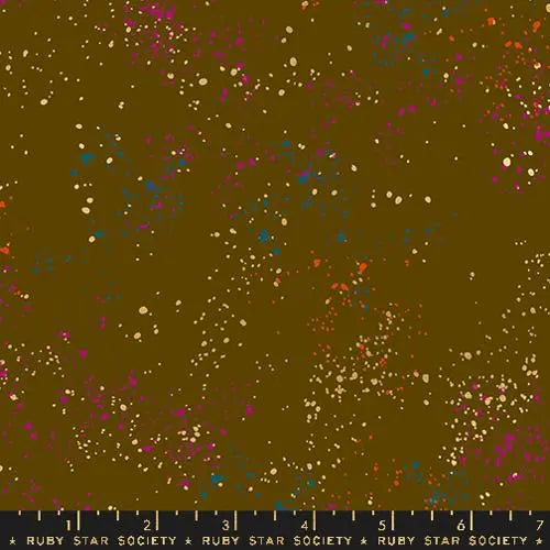 Brown Speckled Metallic Cocoa 43"/44" Fabric Per Yard - Linda's Electric Quilters