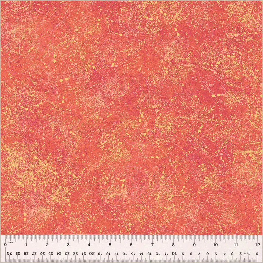 Pink Grapefruit Noteworthy Splatter 44"/45 Fabric Per Yard