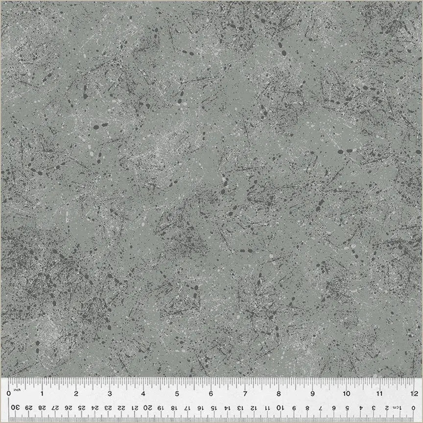 Grey Steel Noteworthy Splatter 44"/45 Fabric Per Yard