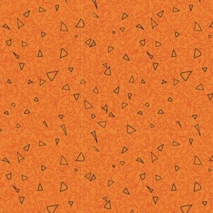 Best Bits - Triangles - Orange 44" / 45" Fabric Per Yard