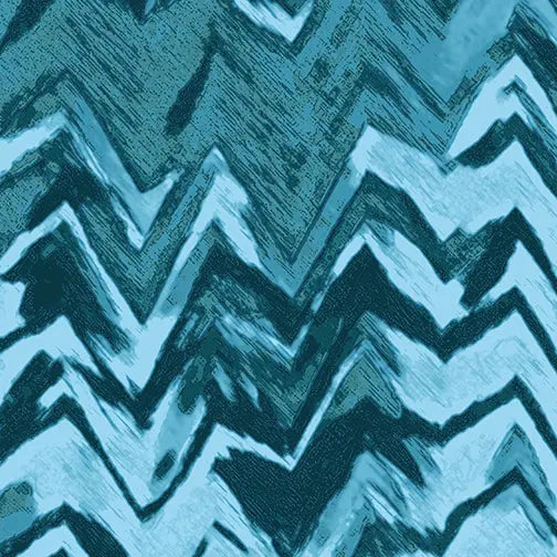 Green Shibori Teal Wave Cotton 44"/45" Fabric Per Yard - Linda's Electric Quilters