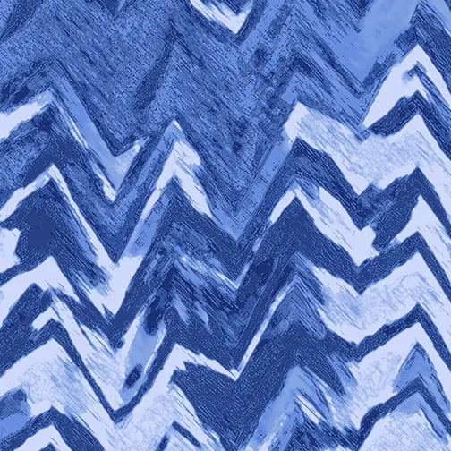 Blue Shabori Wave Cotton 44"/45" Fabric Per Yard - Linda's Electric Quilters