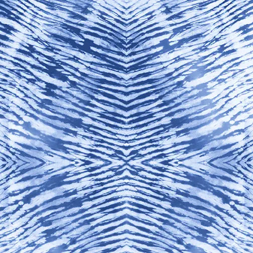 Blue Shabori Fur Cotton 44"/45" Fabric Per Yard - Linda's Electric Quilters