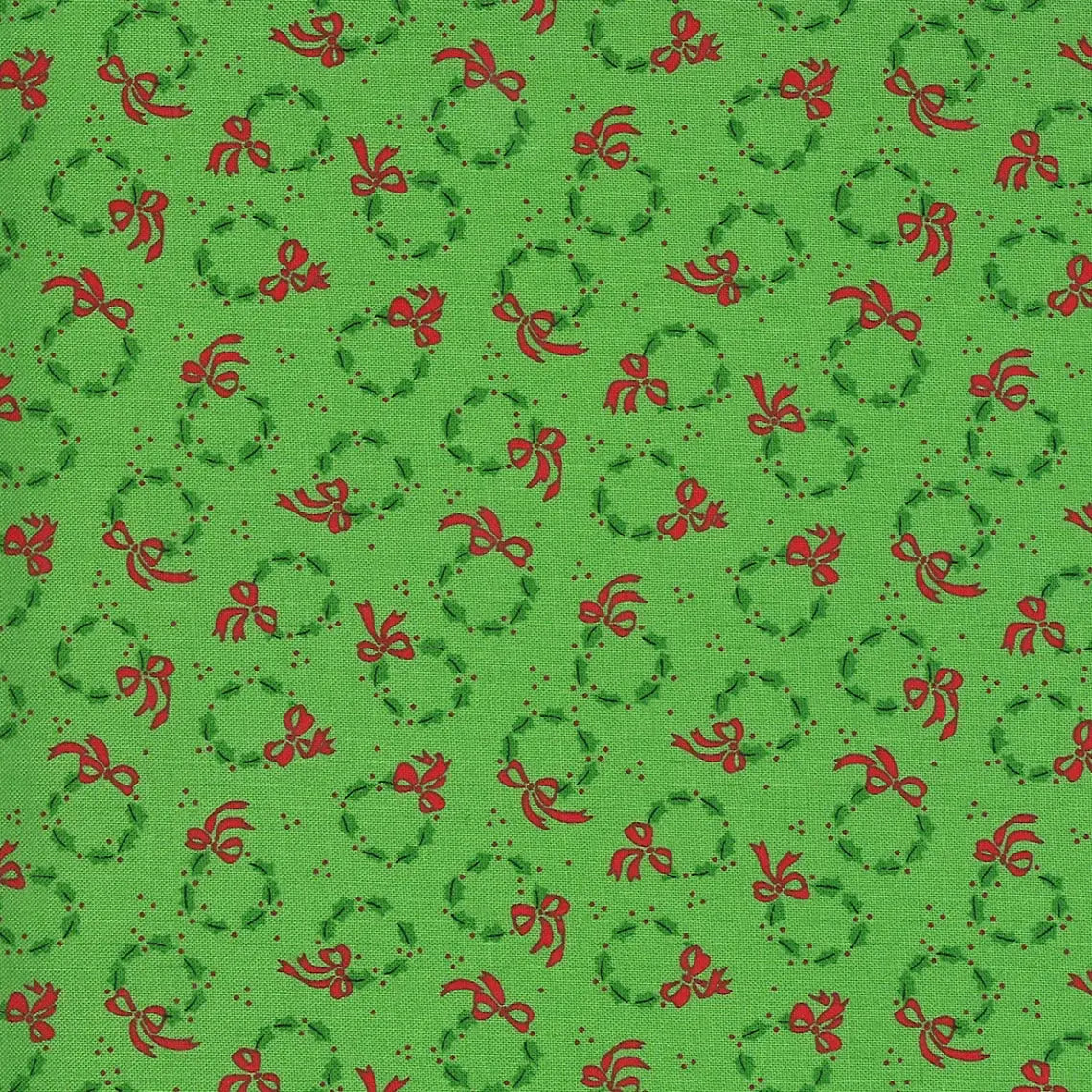 Green Merry and Bright 44"/45" Fabric Per Yard - Linda's Electric Quilters