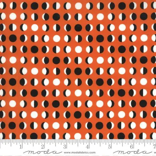 Orange Pumpkin Midnight Magic 2 44"/45" Fabric Per Yard - Linda's Electric Quilters