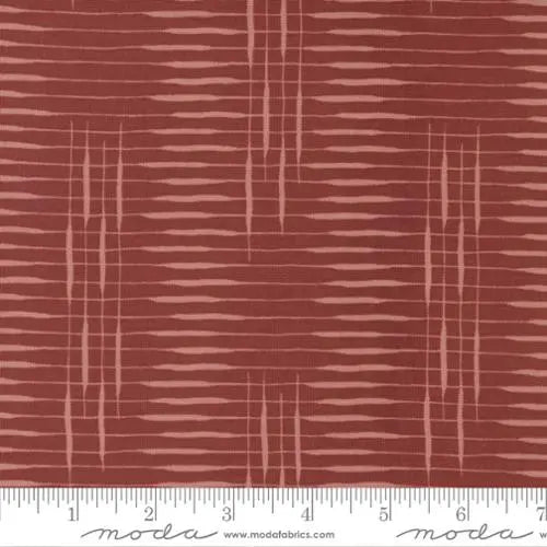 Red Slow Stroll Cinnamon 44"/45" Fabric Per Yard - Linda's Electric Quilters