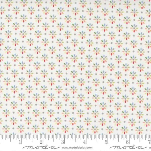 Multi Emma Floret Porcelain 44"/45" Fabric Per Yard - Linda's Electric Quilters