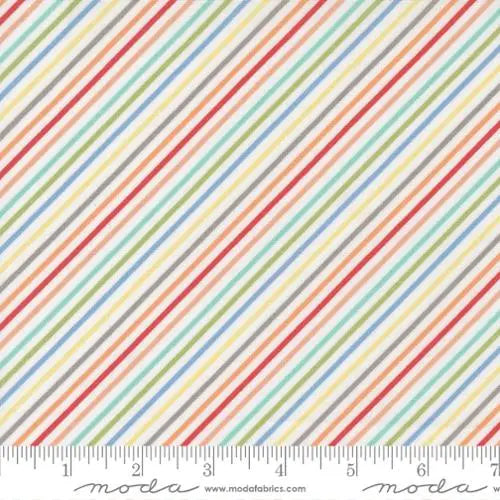 Multi Emma Stripe Porcelain 44"/45" Fabric Per Yard - Linda's Electric Quilters